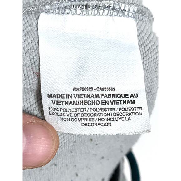 Nike Just Do It Spell Out Capri Pants Dri Fit Joggers Gray Blue Womens Large L - Picture 8 of 10